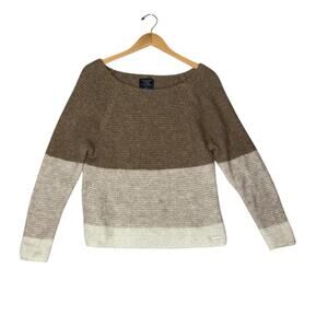 Abercrombie & Fitch Color Block Sweater Neutral Colors Size Large